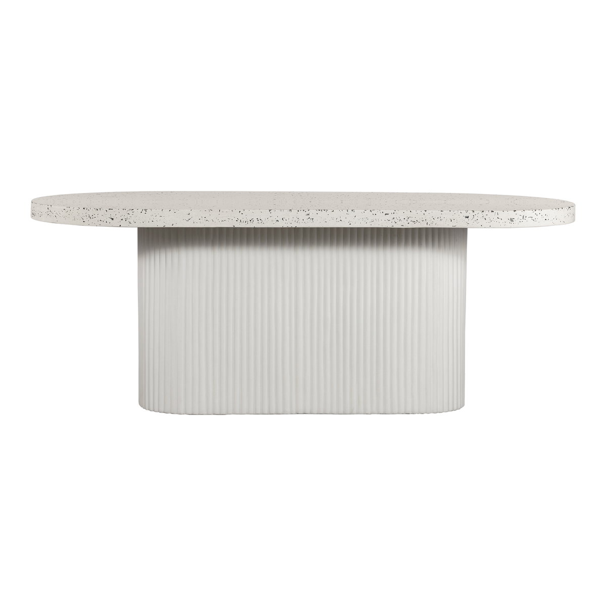 Lyon Outdoor Dining Table White Terrazzo, Outdoor Table by Moe's Home, 6'6.7" width x 2'5.9" height x 2'11.4" depth View 1