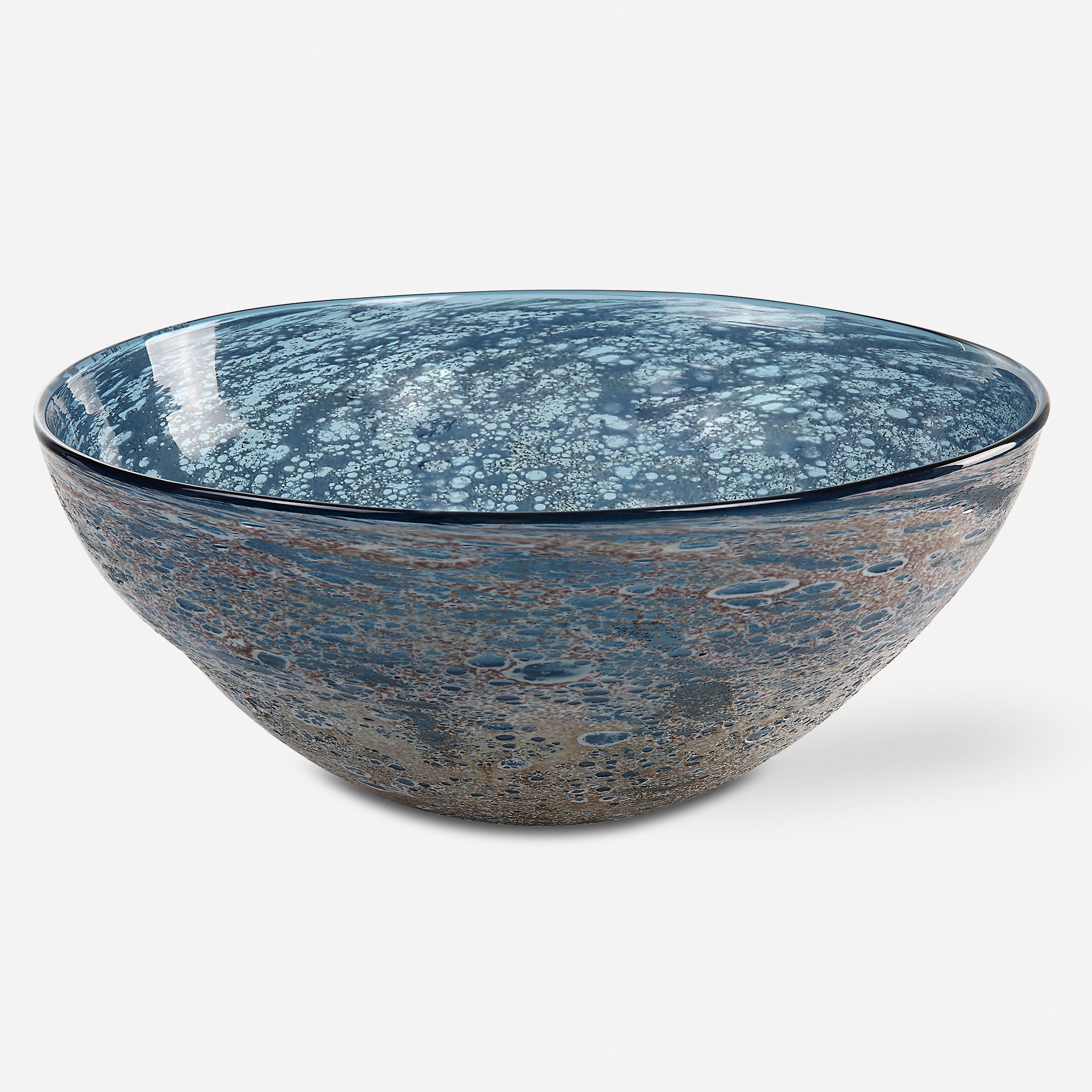 Genovesa Aqua Glass Bowl large image 