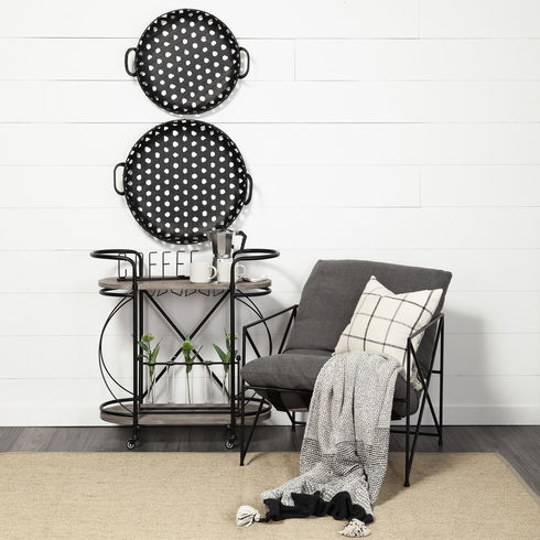 Coffee 15L x 1W Black Metal Sign