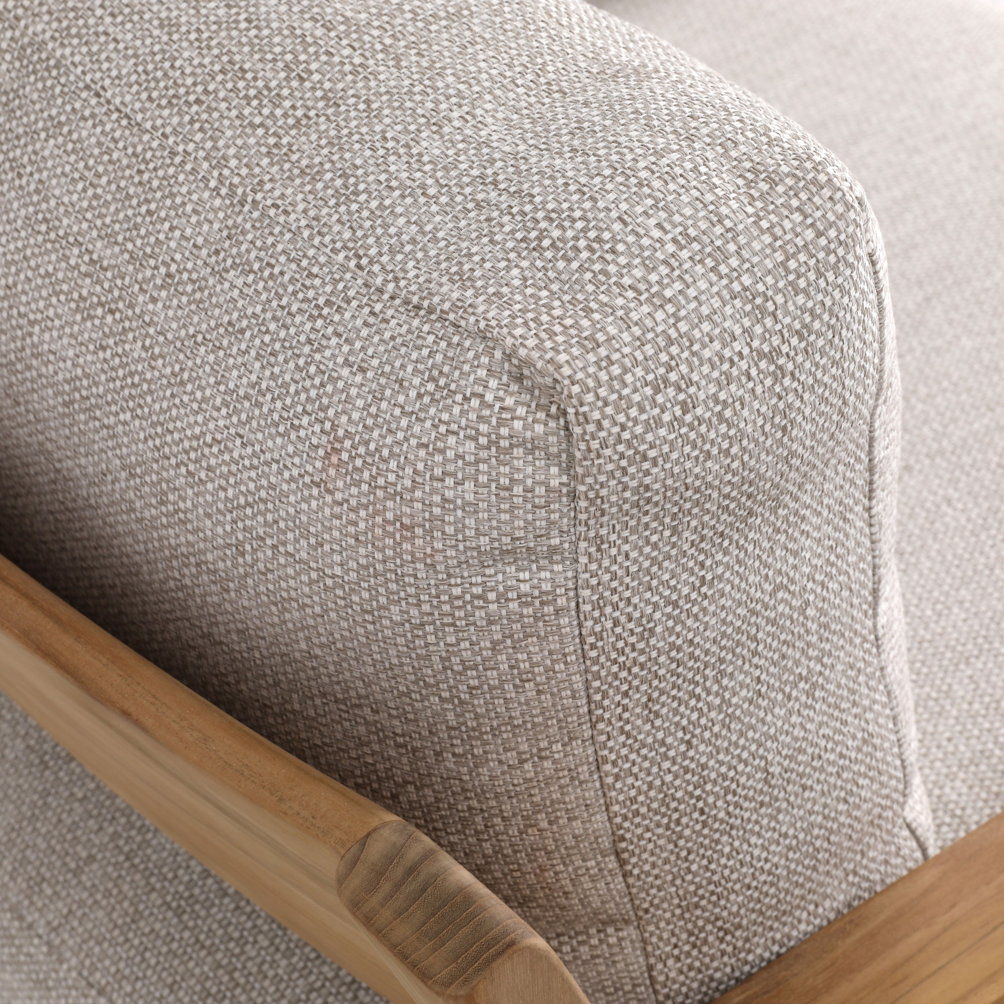 Lexy Outdoor Occasional Chair Taupe, Accent Chair by Dovetail, 32" width x 27" height x 32" depth View 6