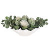 Protea Blooms White Bowl Centerpiece, Decorative by Uttermost, 24" width x 12" height x 16" depth thumbnail 7