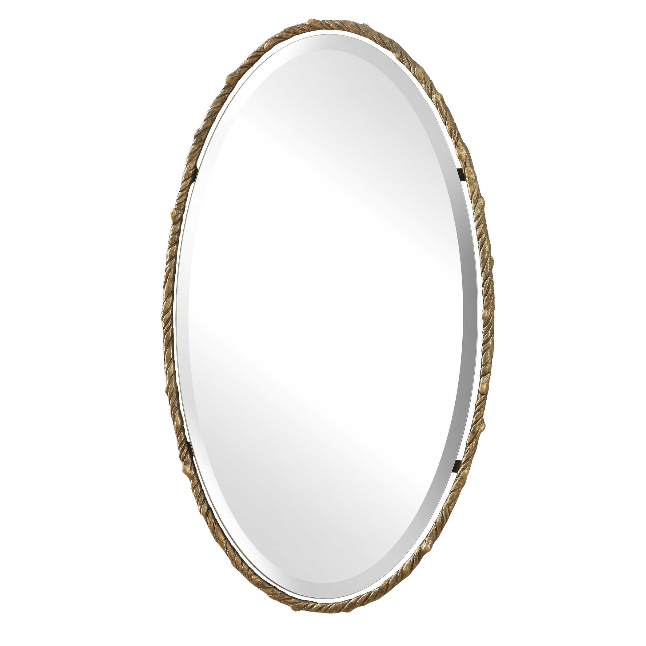 Twisted Branch Oval Mirror large image 