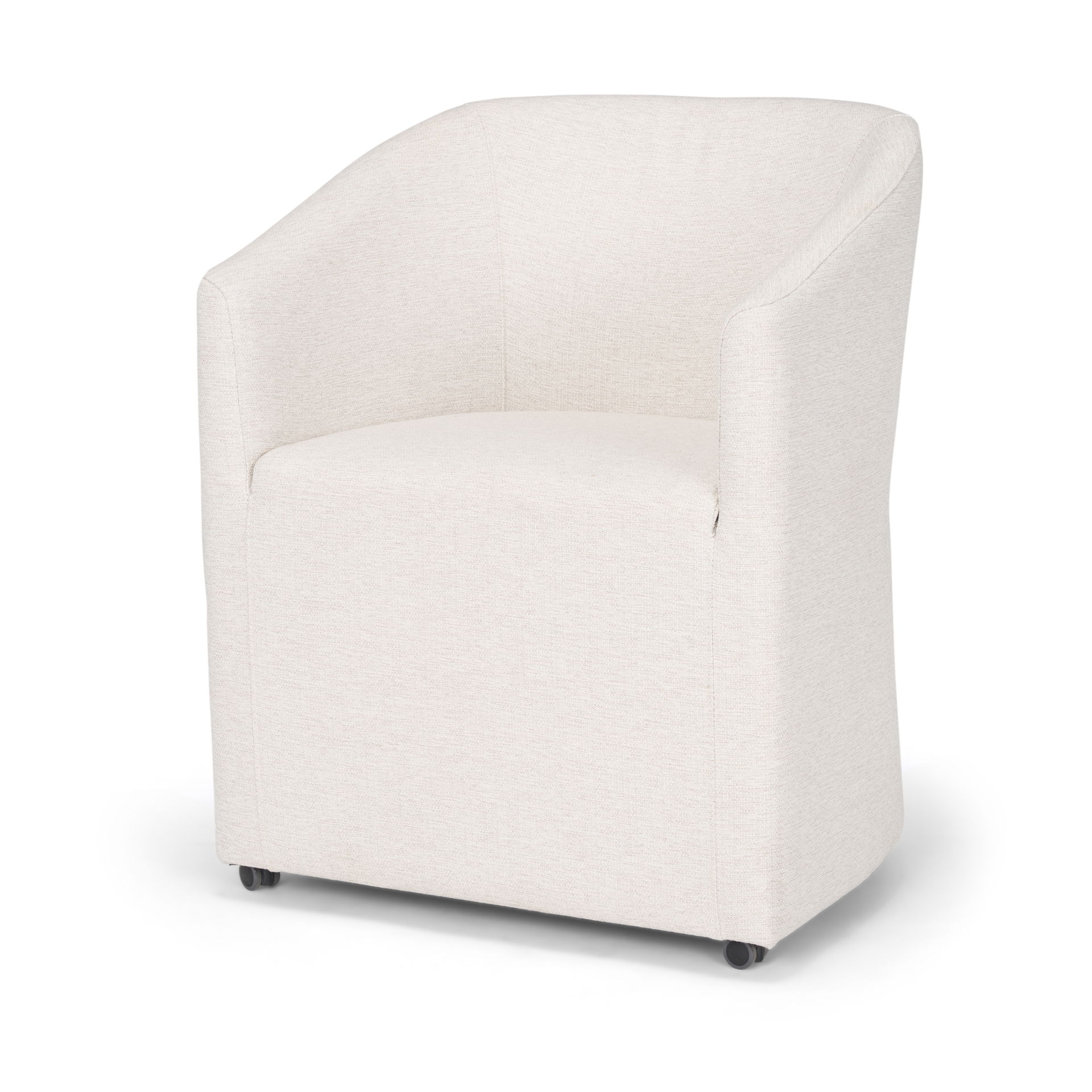Sondra Oatmeal Performance Fabric Upholstered Club Dining Chair large image 