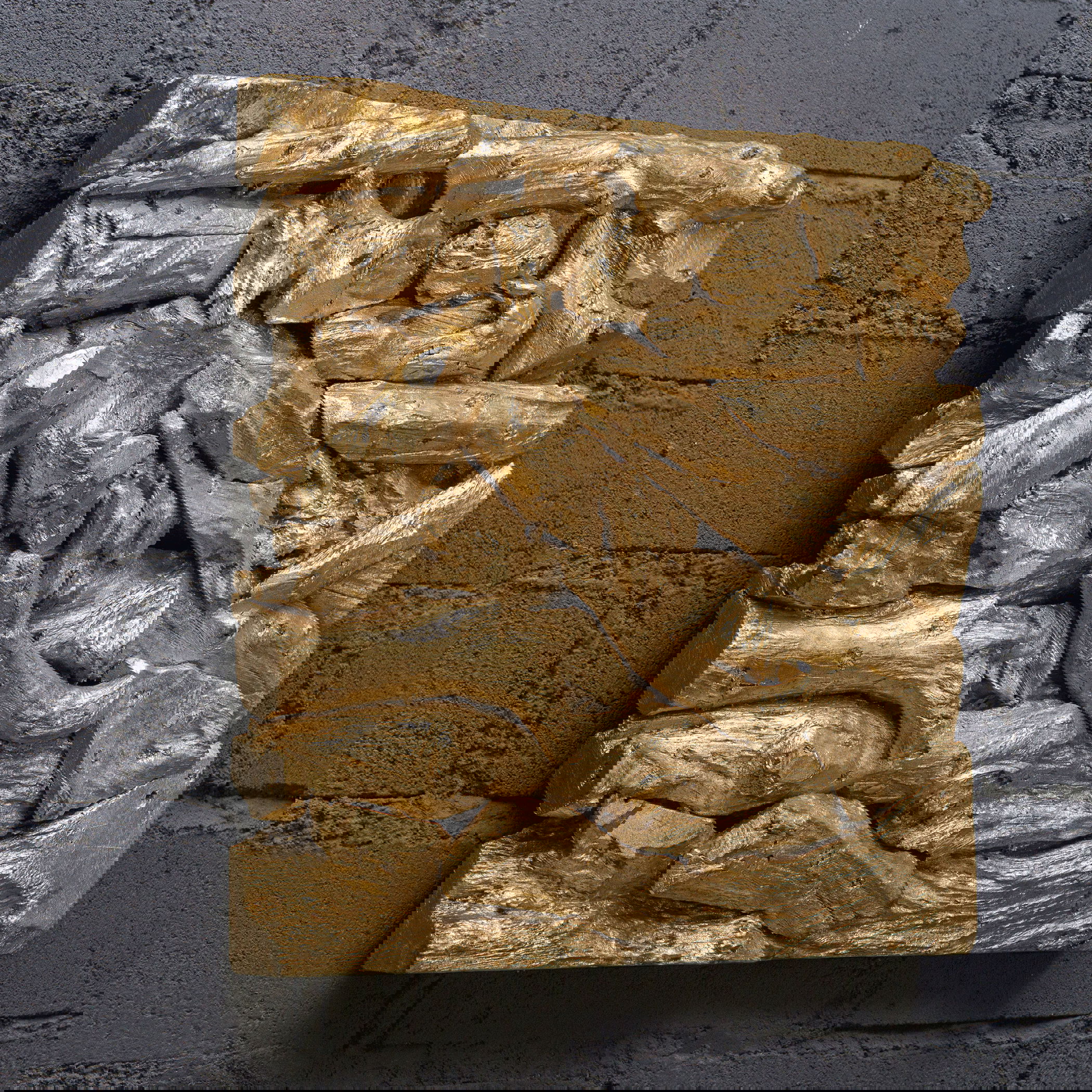 Rio Gold Wood Wall Décor large image 