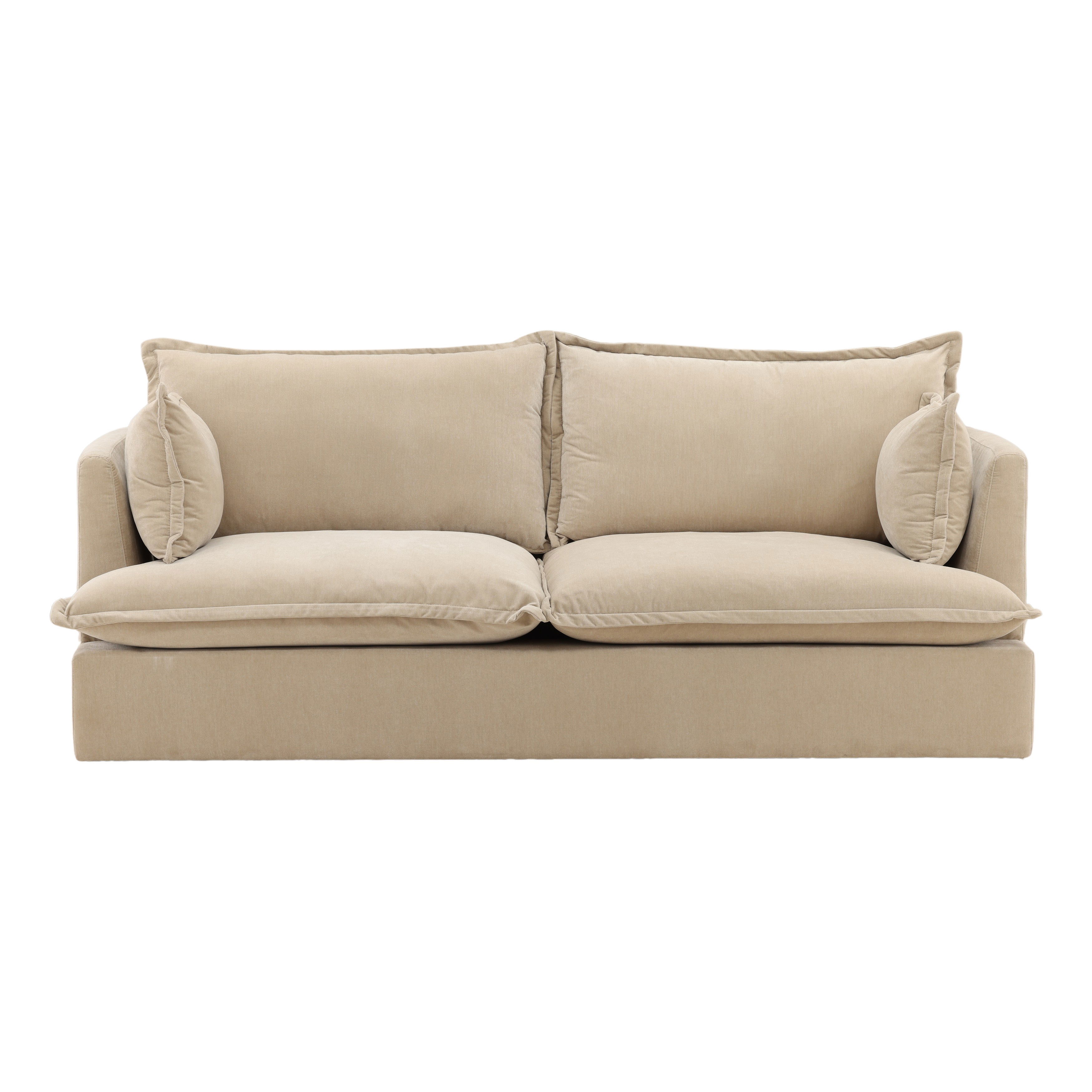 Monica Sofa Sand, Sofas & Sectional by Dovetail, 84.25" width x 35" height x 37" depth View 2