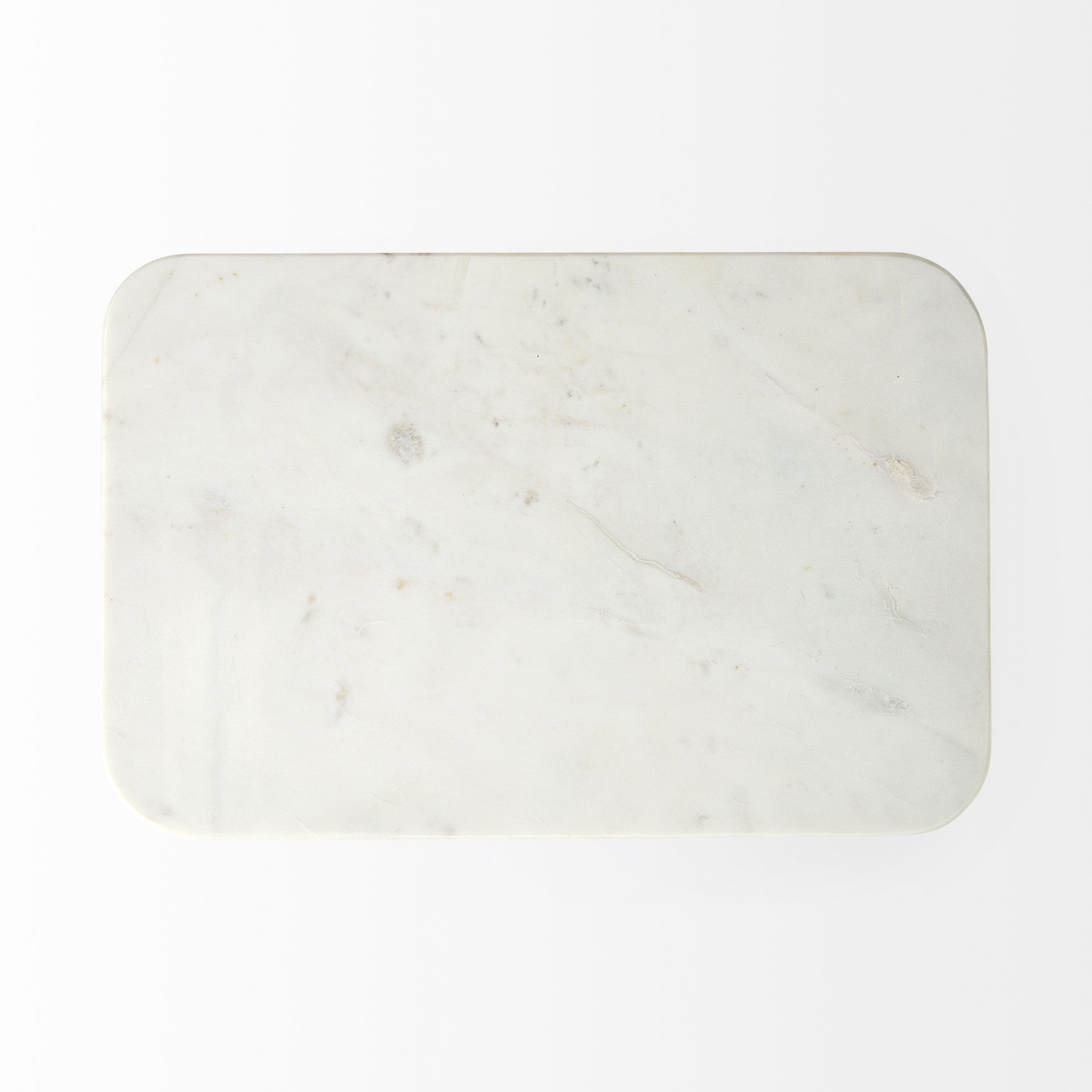 Preston  White Marble Top with Gold Metal Accent Table large image 