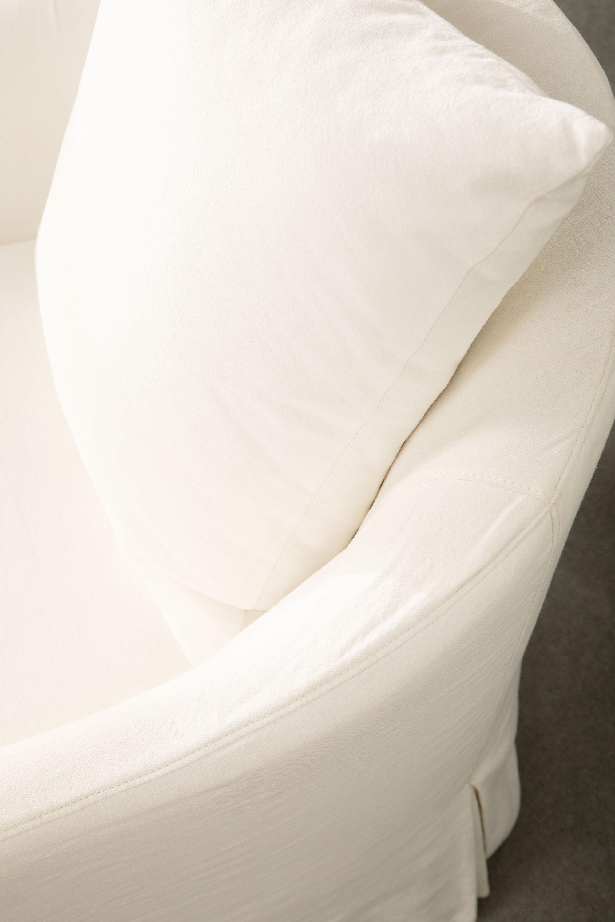 Faye Slipcover Swivel Club Chair large image 