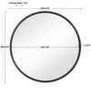 Belham Round Iron Mirror, by Uttermost, 34.87" width x 34.87" height x 1.75" depth thumbnail 3
