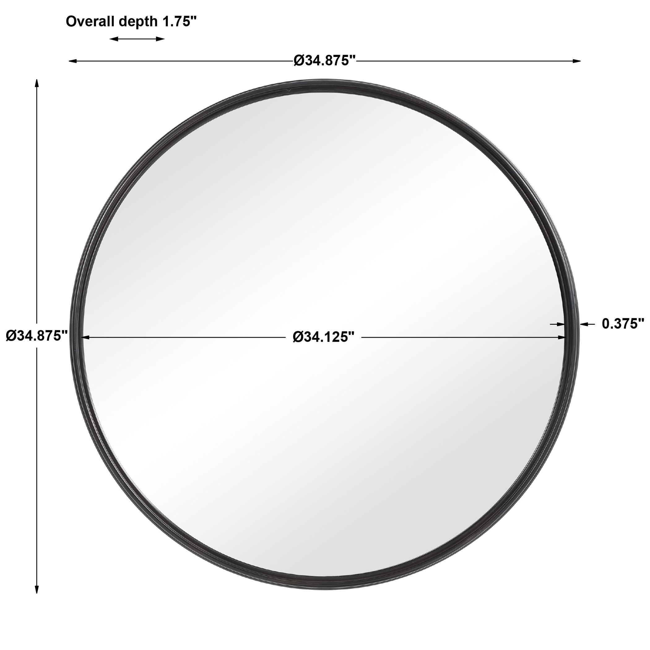 Belham Round Iron Mirror large image 