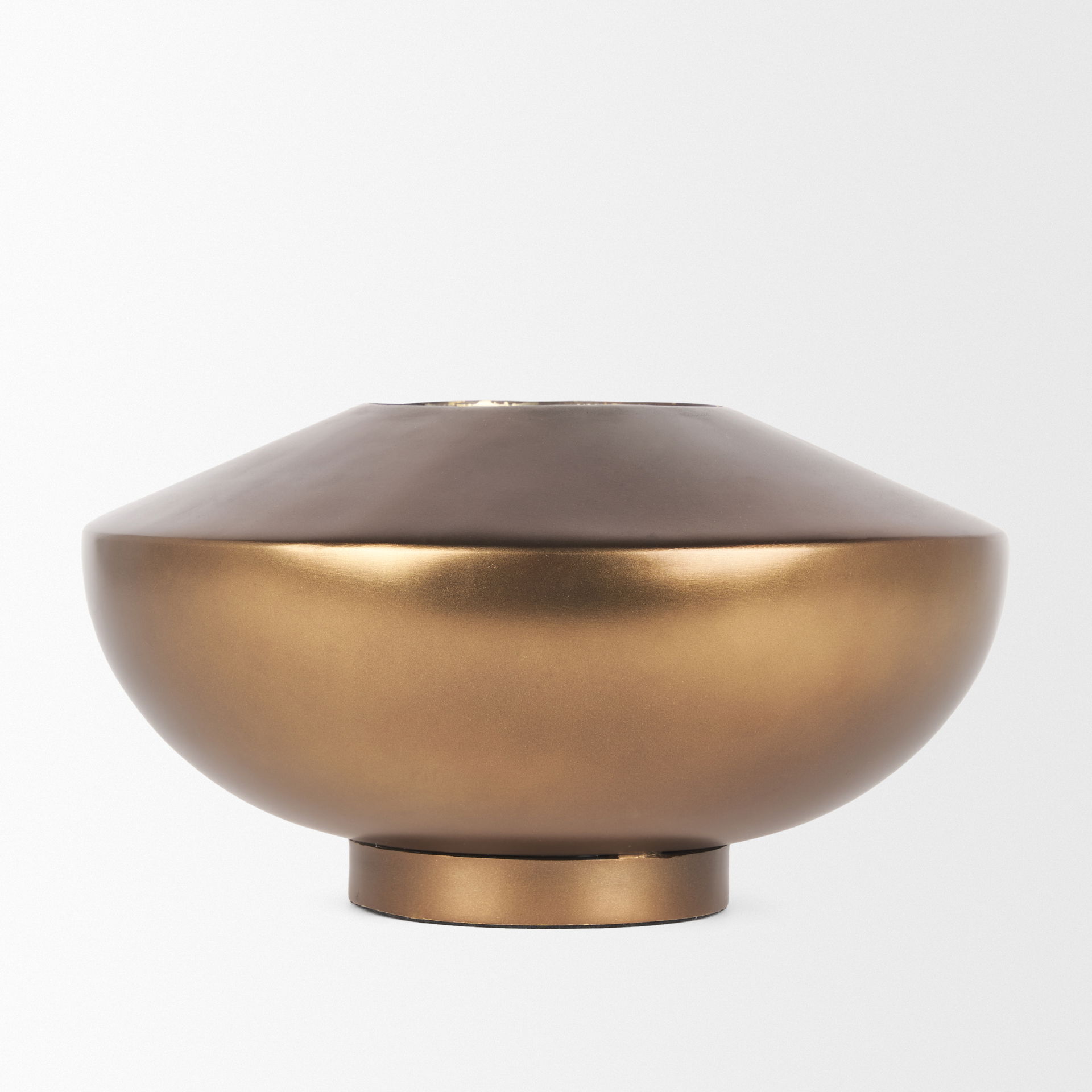 Quiana Large Gold Metal Vase, by Mercana, 10.5" length x 10.5" width x 6" height View 6