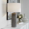 Monolith Gray Table Lamp, by Uttermost, 16" width x 28.5" height x 16" depth thumbnail 5