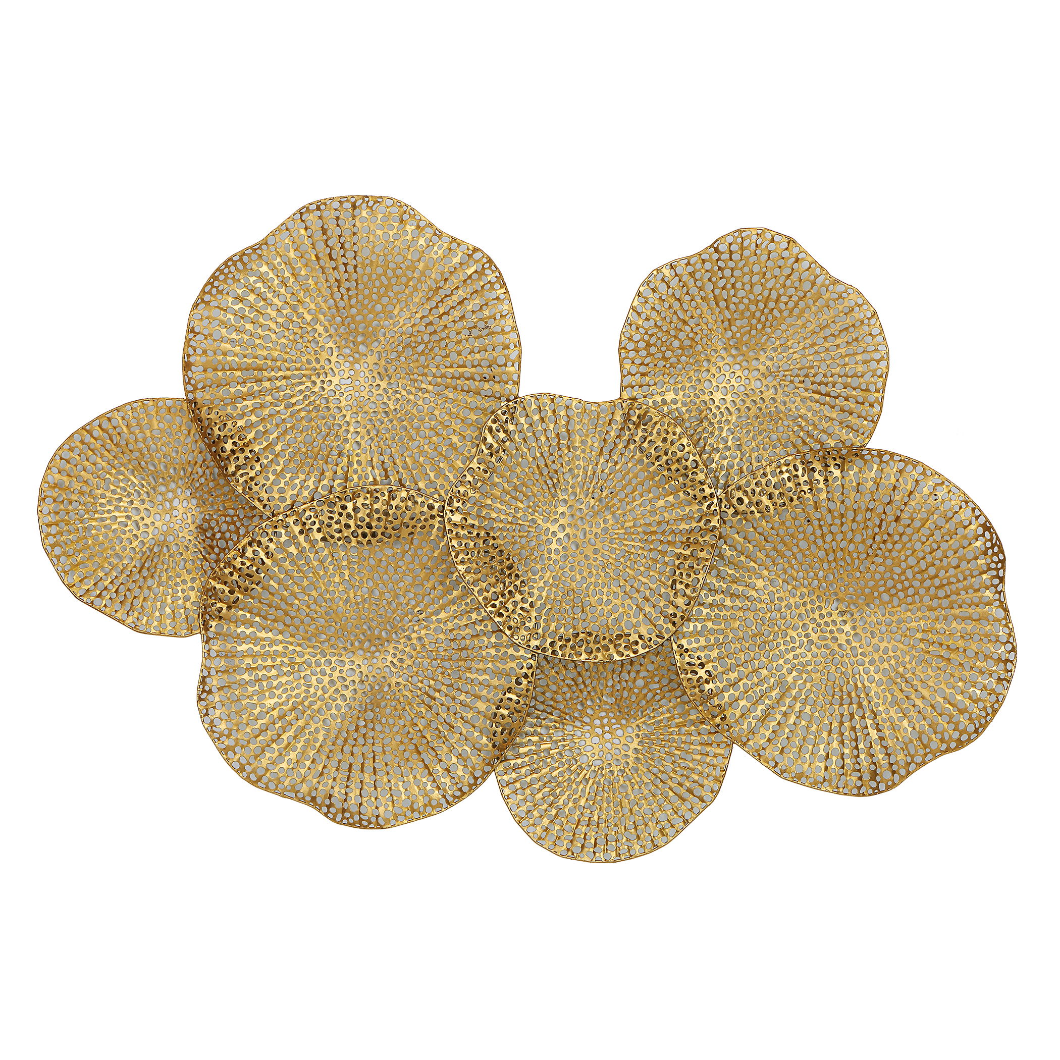Ripley Gold Metal Wall Art, Sculptural Wall Art by Uttermost, 47" width x 31" height x 3" depth View 1