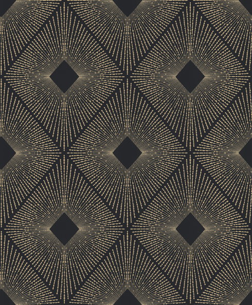 Harlowe Black & Gold Wallpaper