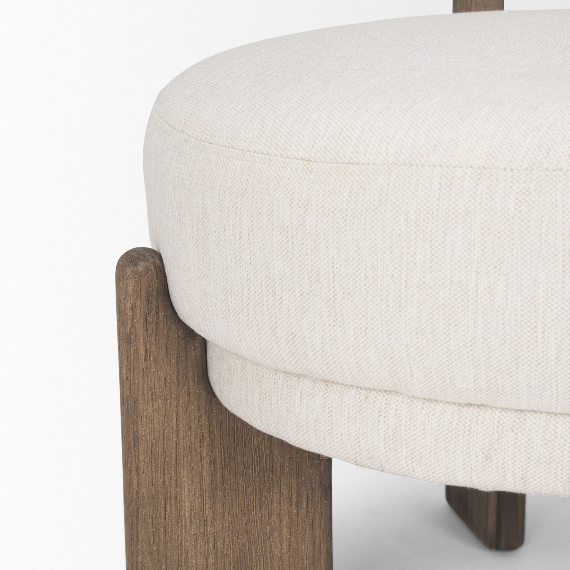 Souvik Dark Brown Wood with Oatmeal Fabric Accent Chair large image 