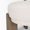 Souvik Dark Brown Wood with Oatmeal Fabric Accent Chair thumbnail 12