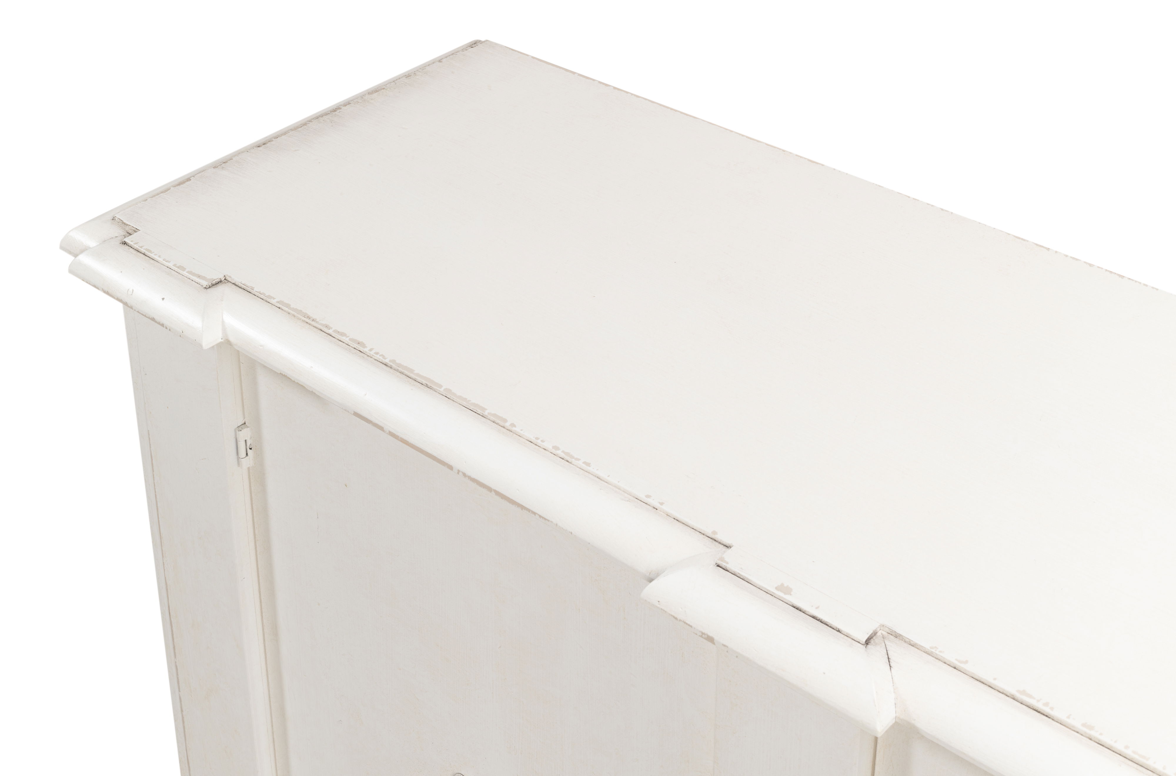 Crested Wall Cabinet White/White Finish large image 