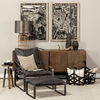 Hornet II Black Leather Body Metal Frame Accent Chair thumbnail 3