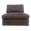 Thurlow Slipper Chair Espresso Brown Leather, Accent Chair by Moe's Home, 36.2" width x 33" height x 39" depth thumbnail 1