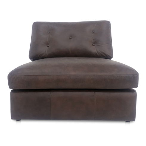 Thurlow Slipper Chair Espresso Brown Leather