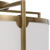 Colfax Brass 3 Light Semi Flush, Semi Flush Mount by Uttermost, 21" width x 11.25" height x 21" diameter x 21" depth thumbnail 5