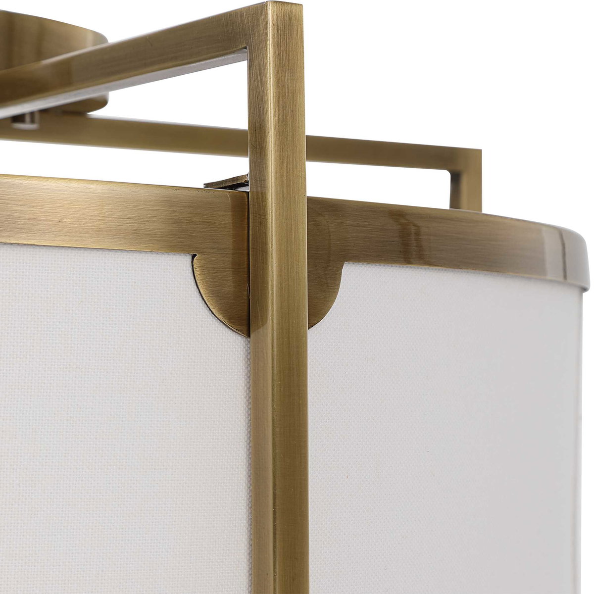 Colfax Brass 3 Light Semi Flush, by Uttermost, 1'9" width x 11.25" height x 1'9" diameter x 1'9" depth View 5