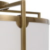 Colfax Brass 3 Light Semi Flush, by Uttermost, 1'9" width x 11.25" height x 1'9" diameter x 1'9" depth thumbnail 5
