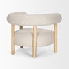 Gianna Open Back Light Brown Wood with Oatmeal Fabric Accent Chair thumbnail 5