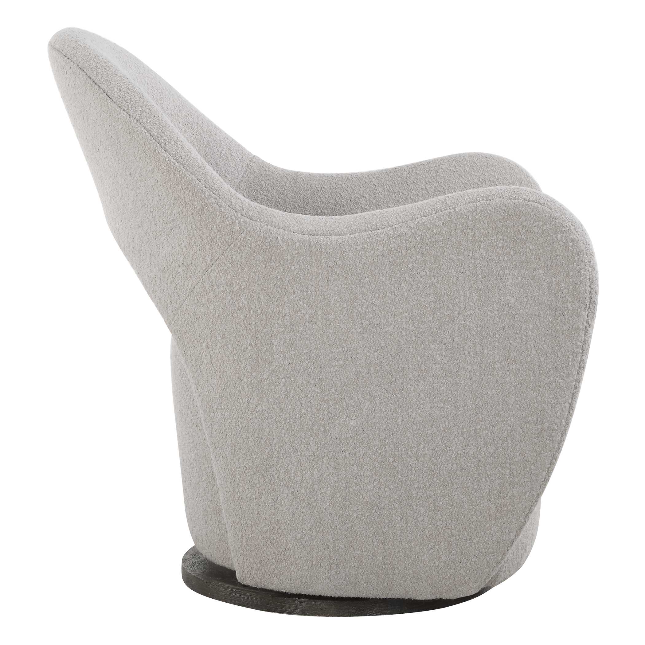 Wander Fabric Swivel Chair, Furniture by Uttermost, 28.25" width x 32.75" height x 33.5" depth View 6