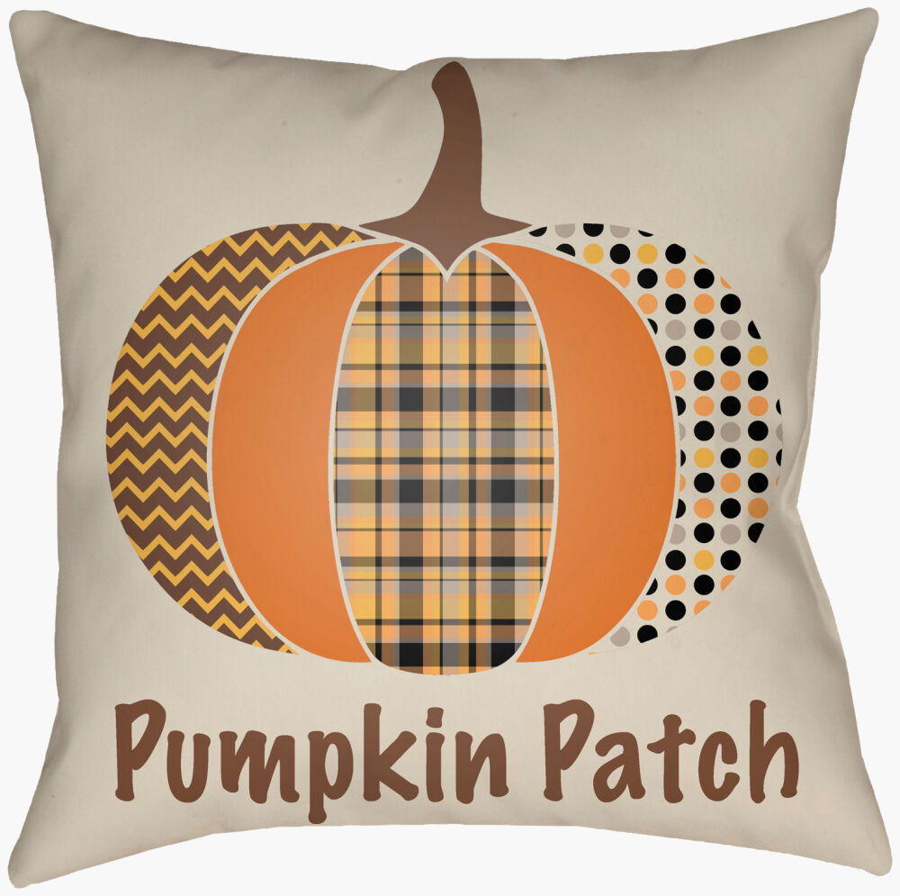 Pumpkin Patch Accent Pillow, Decorative Pillow by Surya, 16" length x 16" width