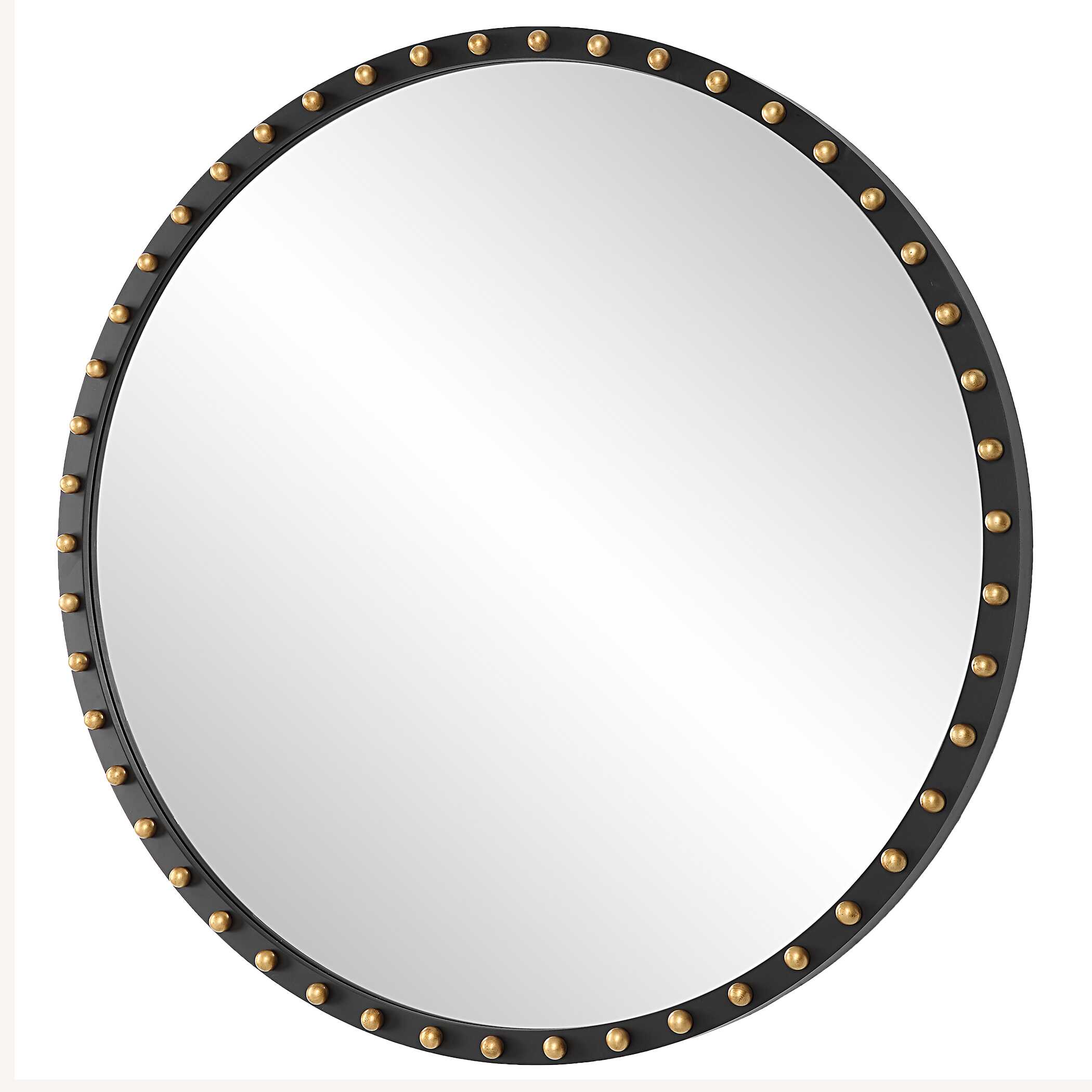 Sele Oversized Round Mirror, by Uttermost, 50.37" width x 50.37" height x 2.5" depth View 5