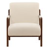 Jordi Occasional Chair Cream, Accent Chair by Dovetail, 29.5" width x 35.2" height x 39" depth thumbnail 2