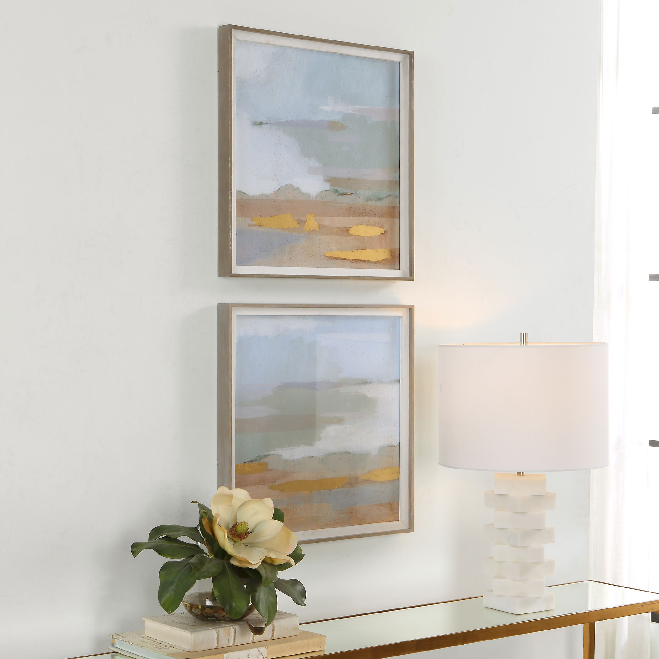 Abstract Coastline Framed Prints, S/2 large image 