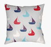 Boats Accent Pillow, Decorative Pillow by Surya, 18" length x 18" width thumbnail