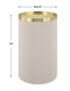 Circuit Brass & White Accent Table, Side & End Table by Uttermost, 13.75" width x 24" height x 13.75" depth thumbnail 3
