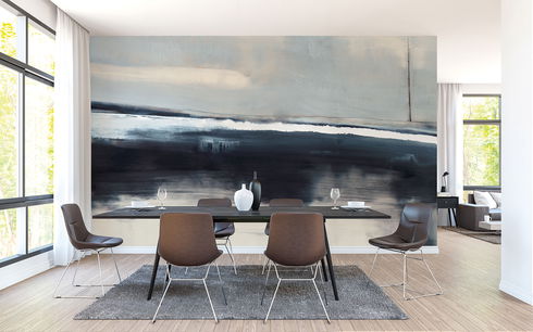 Grounded Navy Wall Mural