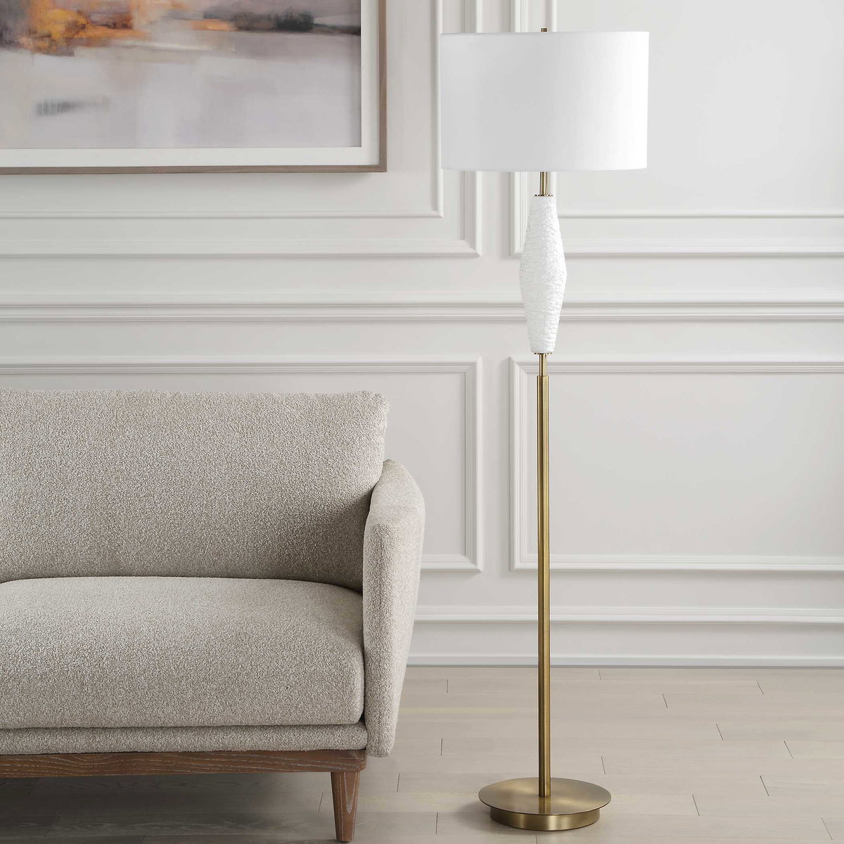 Quite The Buzz Floor Lamp, by Uttermost, 1'5" width x 5'5.5" height x 1'5" depth View 4