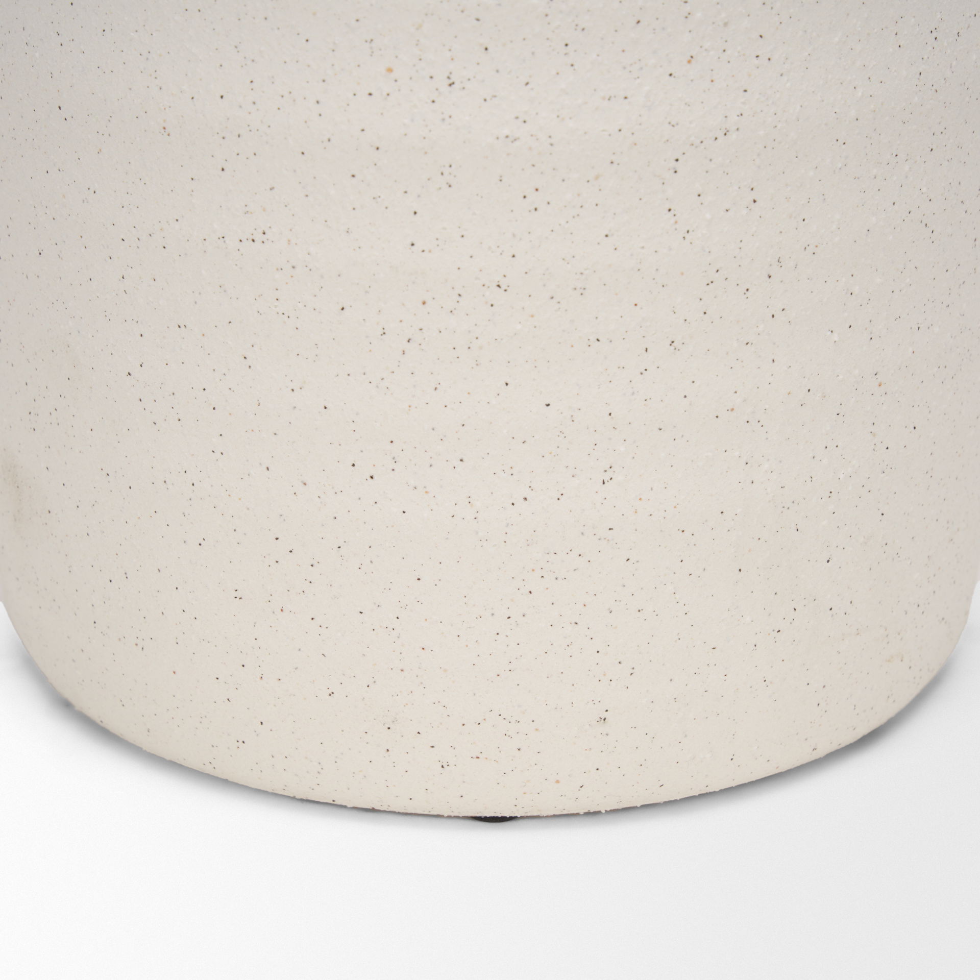 Tyrus Large Textured Matte White with Speckling Ceramic Vase, by Mercana, 9.44" length x 9.05" width x 15.35" height View 12