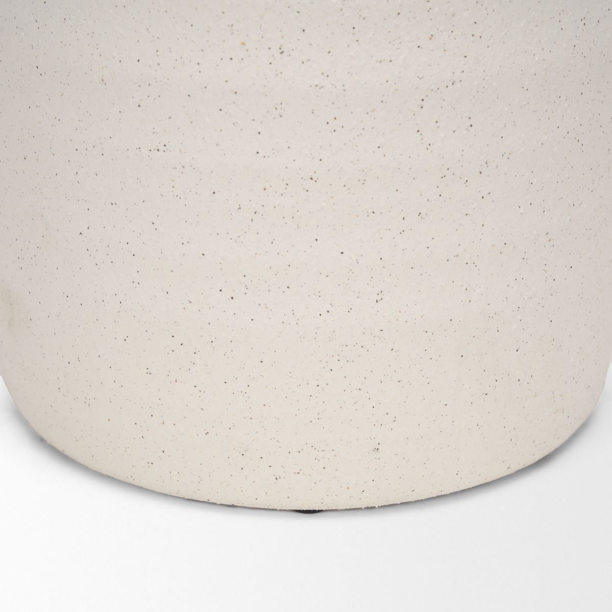 Tyrus Large Textured Matte White with Speckling Ceramic Vase, by Mercana, 9.44" length x 9.05" width x 15.35" height View 12