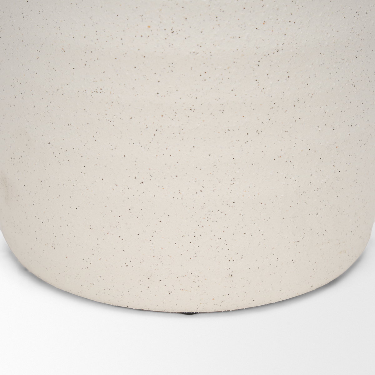 Tyrus Large Textured Matte White with Speckling Ceramic Vase, by Mercana, 9.44" length x 9.05" width x 15.35" height View 12