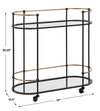 Andre Iron Bar Cart, Bar Carts & Cabinet by Uttermost, 32" width x 30.25" height x 13.5" depth thumbnail 3