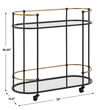 Andre Iron Bar Cart, Furniture by Uttermost, 32" width x 30.25" height x 13.5" depth thumbnail 3