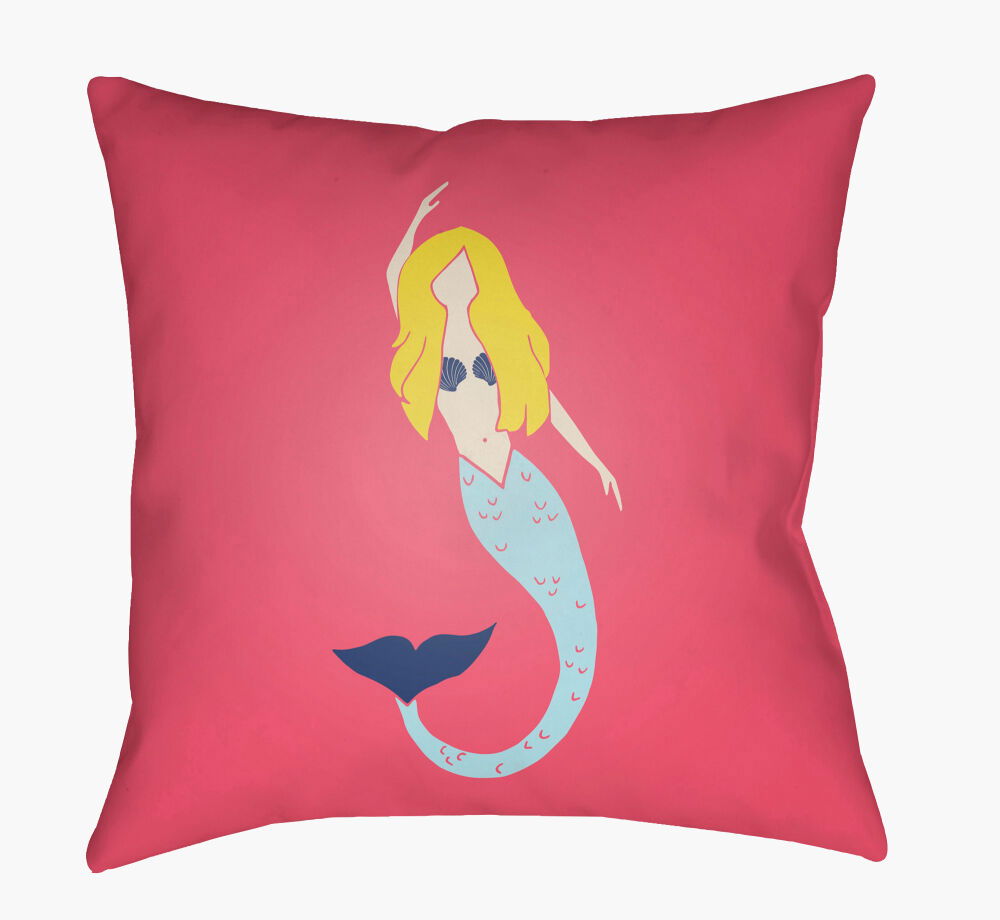 Mermaid Accent Pillow, Decorative Pillow by Surya, 18" length x 18" width