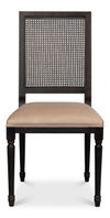 Cane Back Side Chair, Nero, Toffee, Dining Chair by Sarreid, 20" length x 20" width x 40" height thumbnail 2