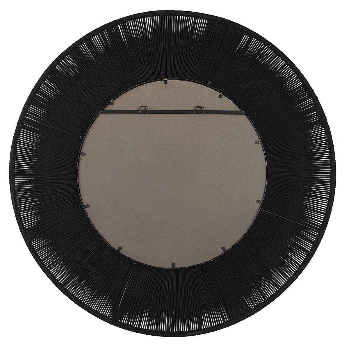 Sailor's Knot Black Round Mirror, by Uttermost, 51.25" width x 51.25" height x 2.5" depth View 7