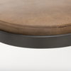 Tyson Backless 27.5in Seat Counter Stool | Brown Leather with Metal, Counter & Bar Stool by Mercana, 17.25" length x 17.5" width x 28" height thumbnail 7