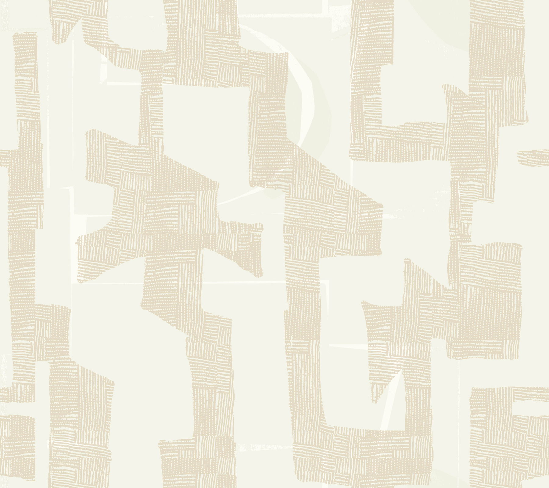 Modern Tribal Caramel & Cream Wallpaper large image 