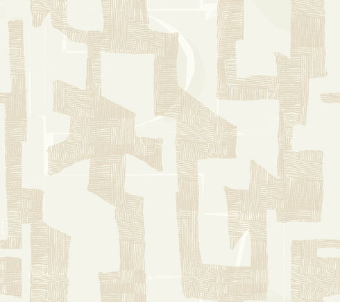 Modern Tribal Caramel & Cream Wallpaper