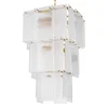 Chandelier Giardano Clear And Frosted Glass Antique Brass Finish, by Eichholtz USA, 24.8" width x 39.37" height x 24.8" depth thumbnail 1