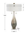 Cardoni Bronze Glass Table Lamp, by Uttermost, 18" width x 32.25" height x 18" depth thumbnail 3