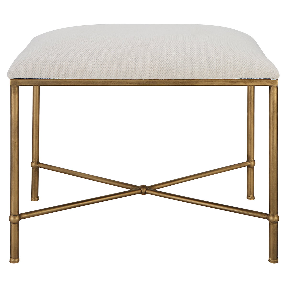 Avenham Small Gold Framed Bench, Benche by Uttermost, 24" width x 20" height x 16" depth View 1